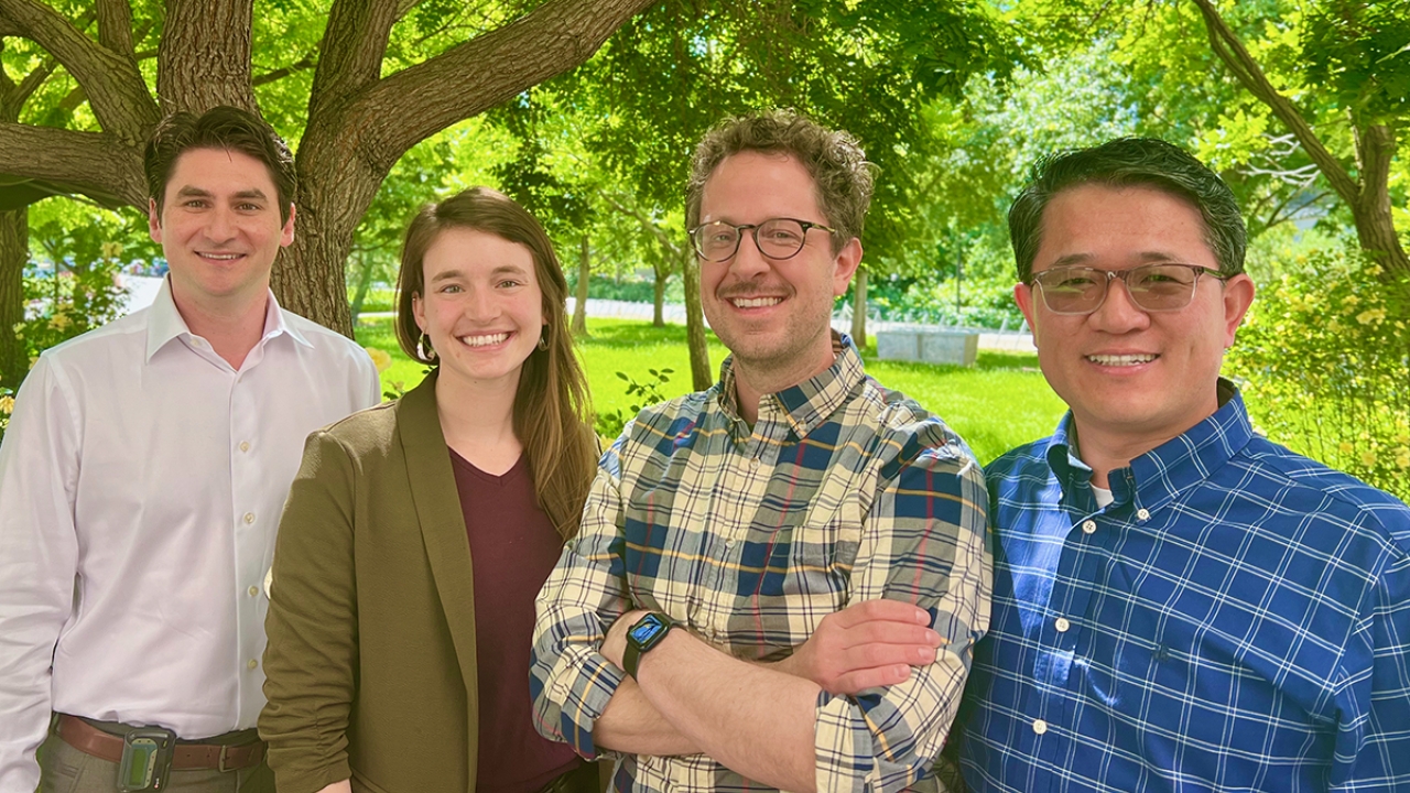 Professor Orin Bloch, Ph.D. candidate Rachel Mizenko, Assistant Professor Randy Carney and Professor Aijun Wang.